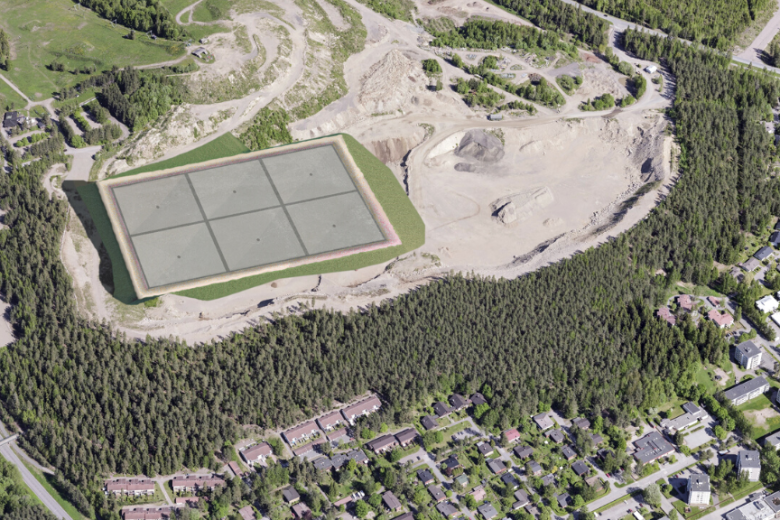 havainnekuva Hyvinkään Kulomäkeen rakennettavasta vesialtaasta