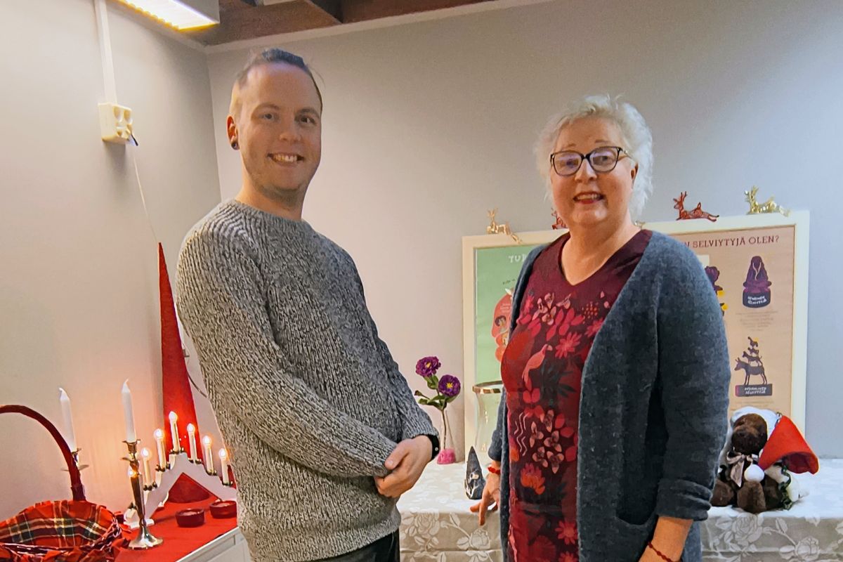 Joulumuistaminen toteutettiin yhteistyössä Hyvinkään Seudun Mielenterveysseura ry:n kanssa