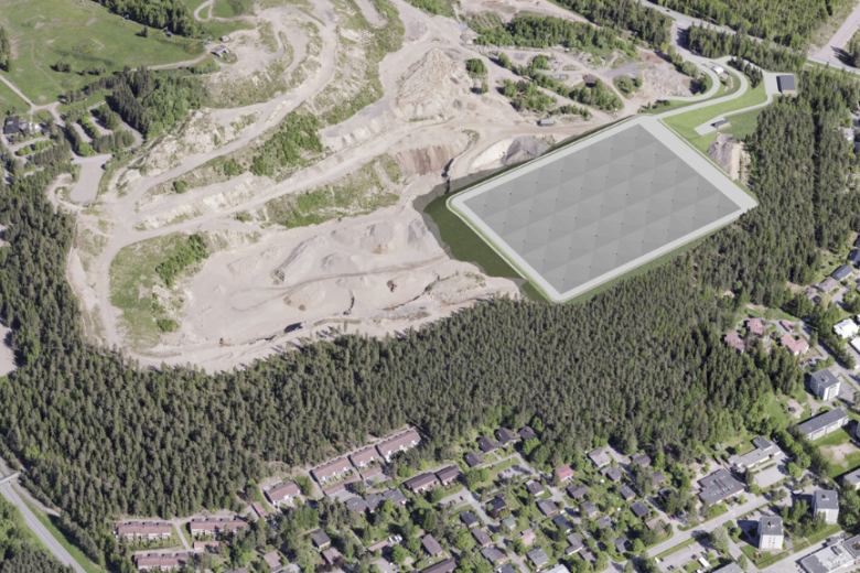 Lämpövaraston sovitekuva Hyvinkään Kulomäessä