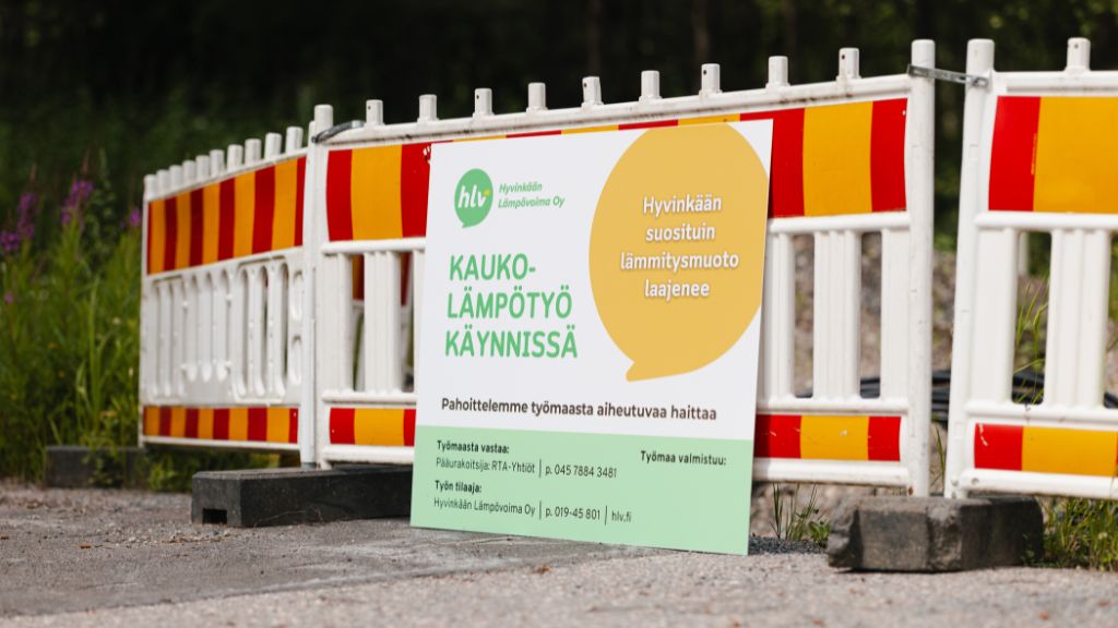 Kesän 2026 kaukolämpötyömaat etenevät Hyvinkäällä. Verkoston saneeraukset ja rakennustyöt varmistavat kaukolämmön toimitusvarmuuden